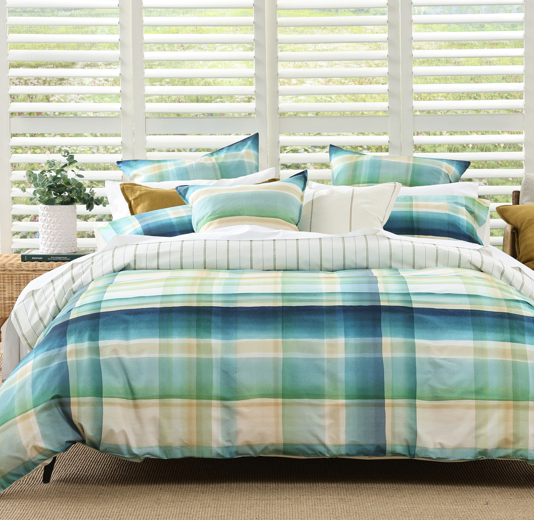 MM Linen Freddie Reversible Duvet Cover Set | Cotton Percale image 0